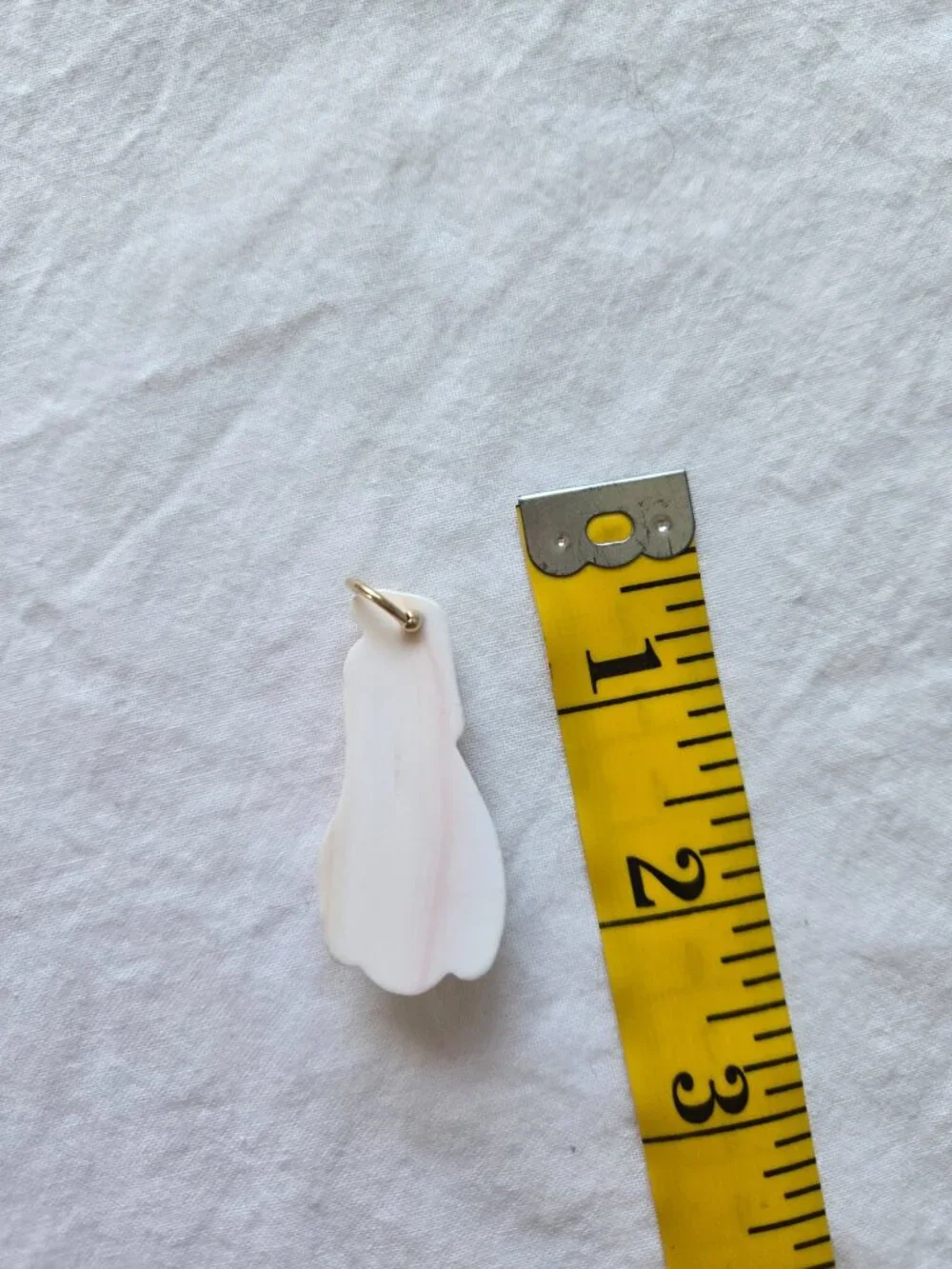 Carved Pink Shell Floral Pendant